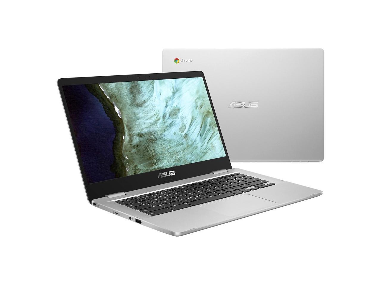 Asus Chromebook C423Na-Db42F 14.0 Inch Intel Celeron N3350 1.1Ghz/ 4Gb Lpddr4/ 32Gb Emmc/ Usb3.2/ Chrome Os Notebook (Silver)