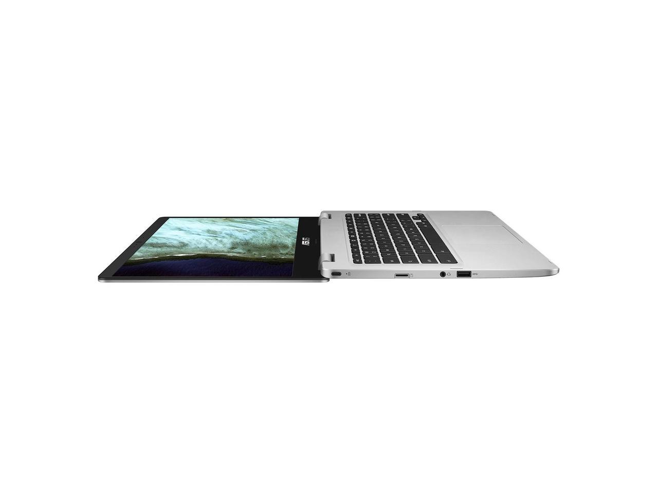 Asus Chromebook C423Na-Db42F 14.0 Inch Intel Celeron N3350 1.1Ghz/ 4Gb Lpddr4/ 32Gb Emmc/ Usb3.2/ Chrome Os Notebook (Silver)
