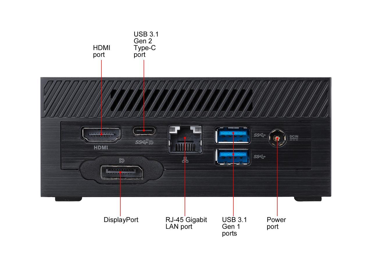 ASUS PN50 Mini PC Barebone - AMD Ryzen 5 4500U WiFi 6 VESA Mount | TechSoft PN50-BBR065MD