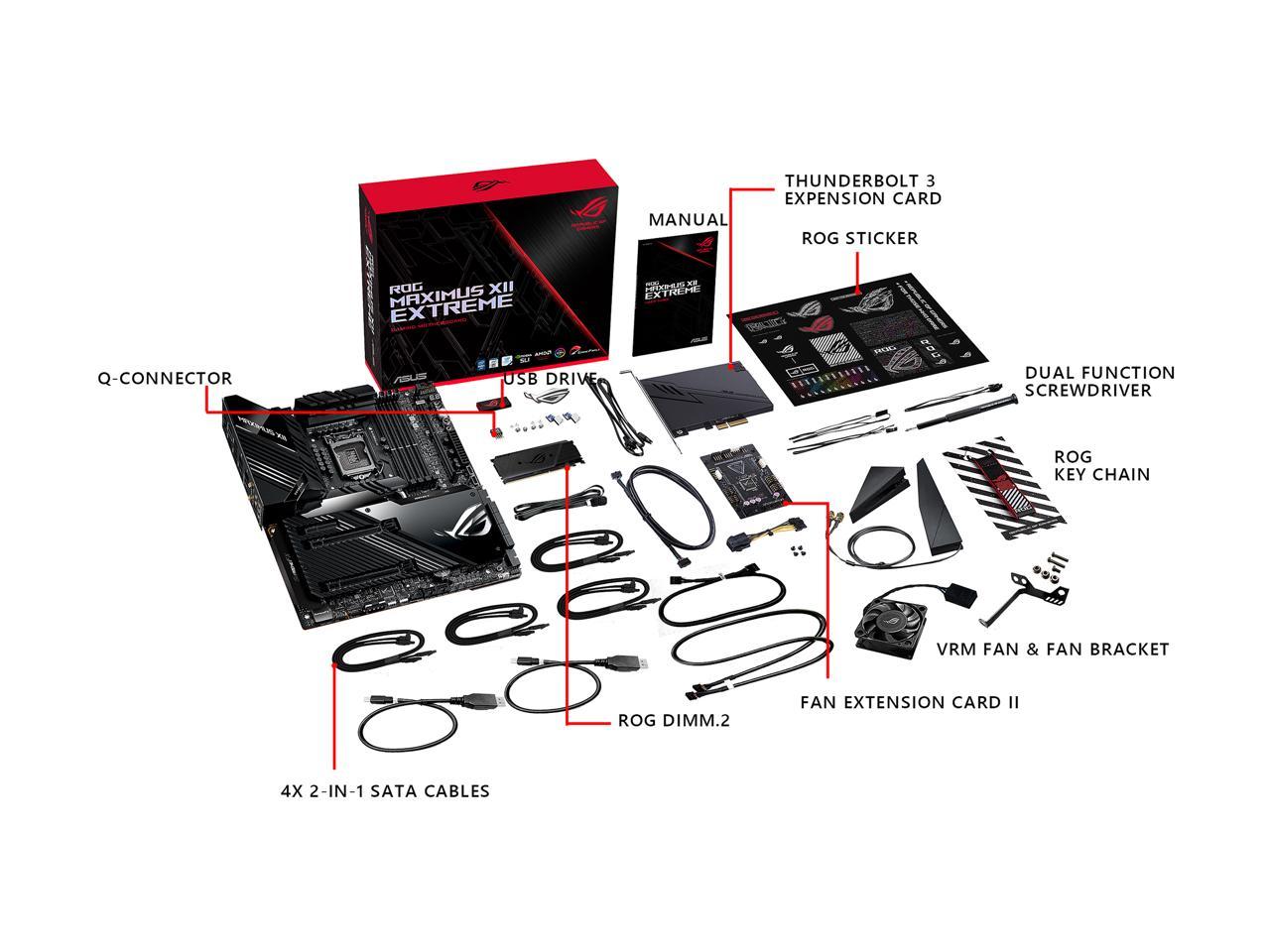 Asus Rog Maximus Xii Extreme (Wifi 6) Lga 1200 Intel Z490 Sata 6Gb/S Extended Atx Intel