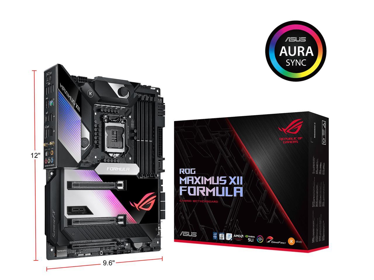 Asus Rog Maximus Xii Formula (Wifi 6) Lga 1200 Intel Z490 Sata 6Gb/S Atx Intel Motherboard (16 Power