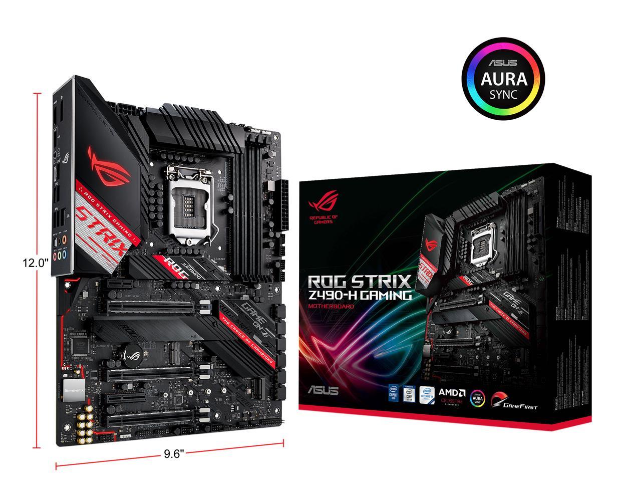Asus Rog Strix Z490-H Gaming Lga 1200 (Intel 10Th Gen) Intel Z490 Sata 6Gb/S Atx Intel Motherboard