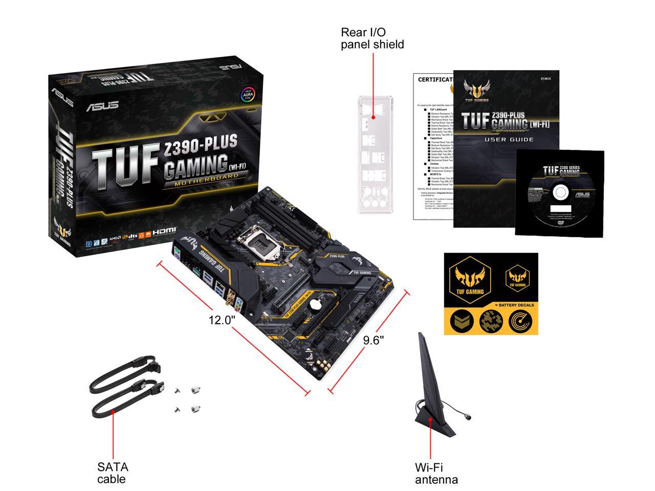 Asus Tuf Z390-Plus Gaming (Wi-Fi) Lga 1151 (300 Series) Intel Z390 Sata 6Gb/S Atx Intel Motherboard