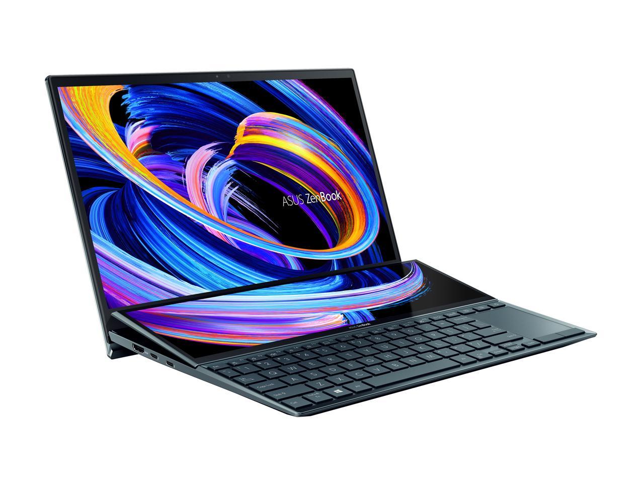 Asus Zenbook Duo 14 Ux482 14" Fhd Nanoedge Touch Display, Intel Evo, Intel Core I5-1135G7 Cpu, 8Gb