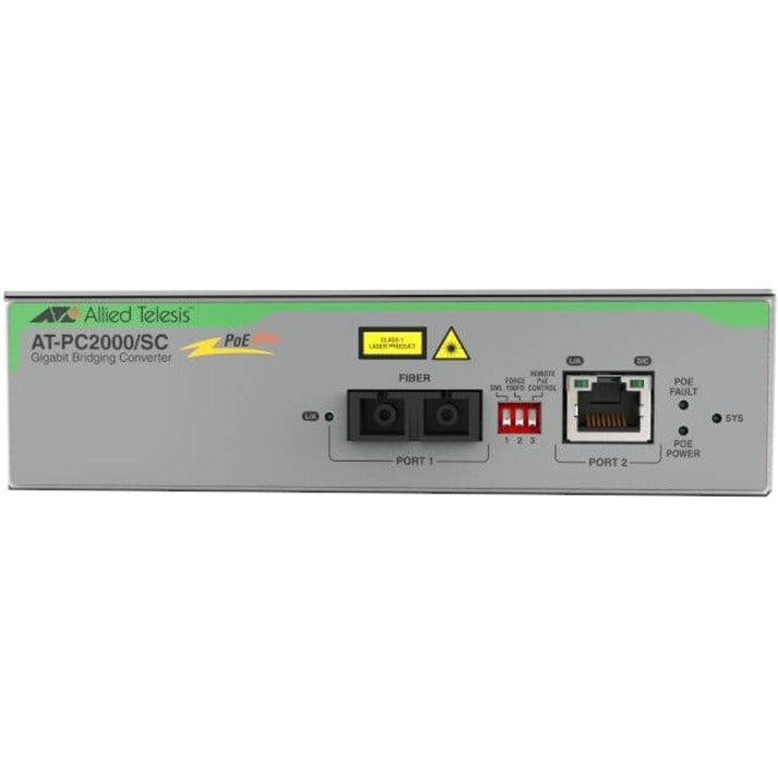AT-PC2000/SC-960 Gigabit Network Media Converter 1000 Mbit/s - SC Fiber Connector | Allied Telesis
