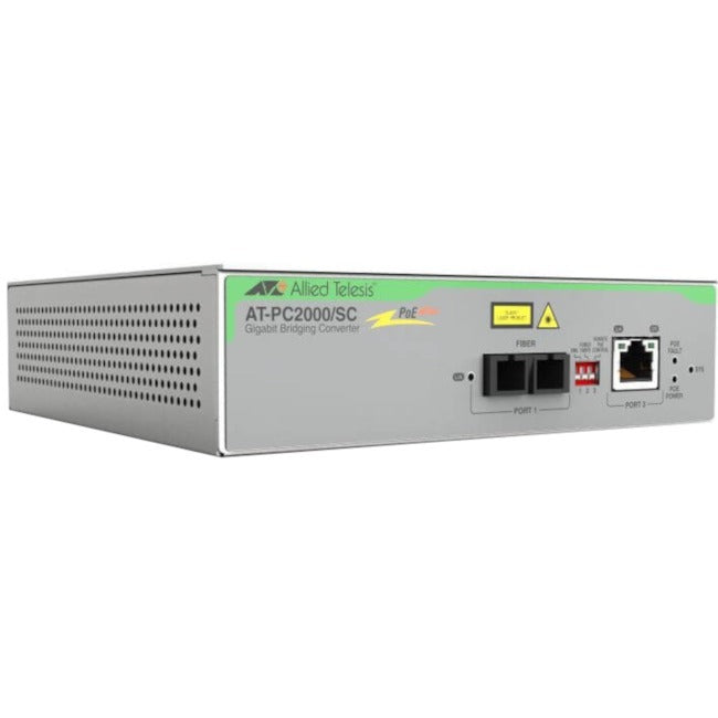 AT-PC2000/SC-960 Gigabit Network Media Converter 1000 Mbit/s - SC Fiber Connector | Allied Telesis
