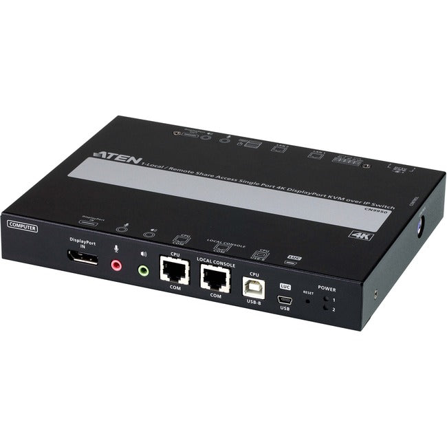ATEN 1-Local/Remote Share Access Single Port 4K DisplayPort KVM over IP Switch CN9950