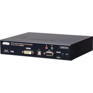 ATEN 2K DVI-D Dual-Link KVM over IP Transmitter with Dual SFP & PoE KE6922T