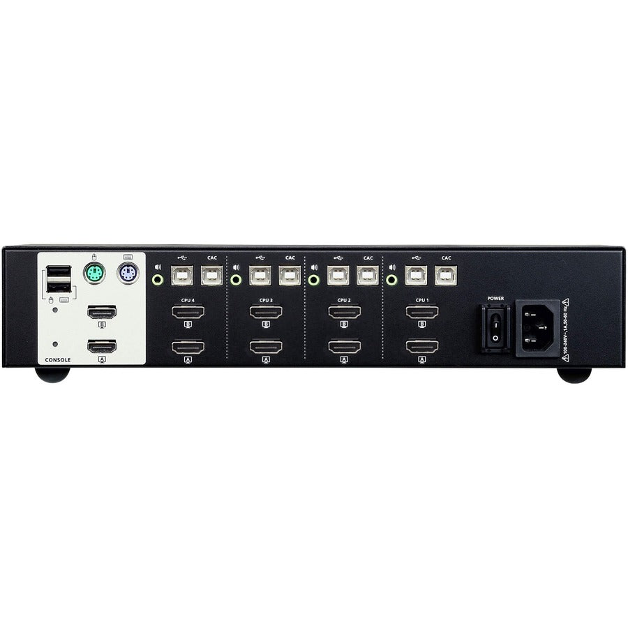 ATEN 4-Port USB HDMI Dual Display Secure KVM Switch (PSS PP v3.0 Compliant)-TAA Compliant CS1144H