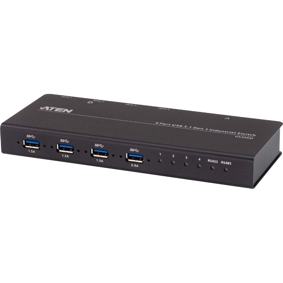 ATEN 4 x 4 USB 3.1 Gen 1 Industrial Hub Switch US3344I