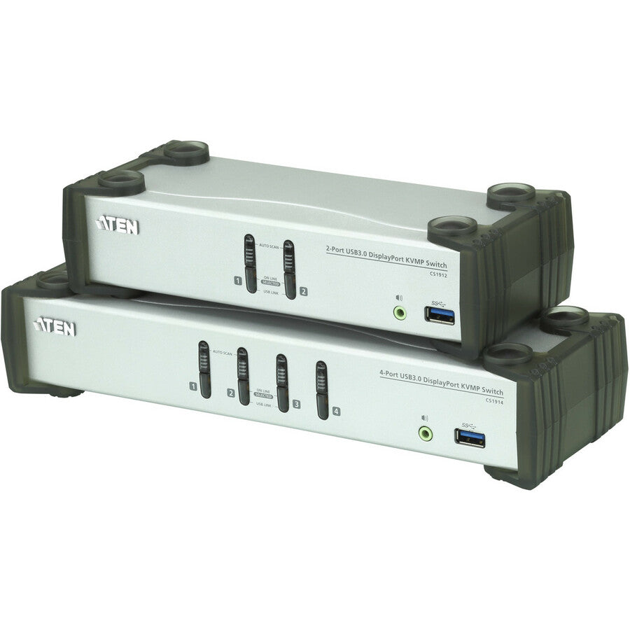 ATEN CS1914 4-Port USB 3.0 DisplayPort KVM Switch - 4K KVMP Switch | TecISoft