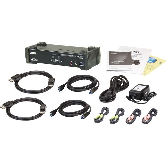 ATEN CS1922M 2-Port USB 3.0 4K DisplayPort MST KVMP Switch - Dual Display Multistream | TechSoft