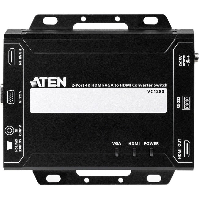 ATEN VC1280 2-Port 4K HDMI/VGA to HDMI Converter Switch