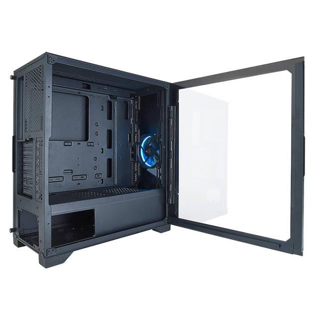 Azza Csaz-440 Eclipse No Power Supply Atx Mid Tower Case W/ Window (Black)