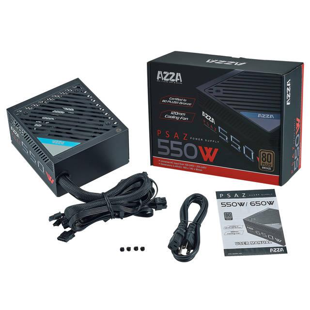 Azza Psaz-550W 80+ Bronze 550W Ps