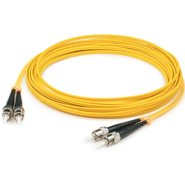 AddOn 10m ST (Male) to ST (Male) Yellow OS2 Simplex Fiber OFNR (Riser-Rated) Patch Cable ADD-ST-ST-10MS9SMF