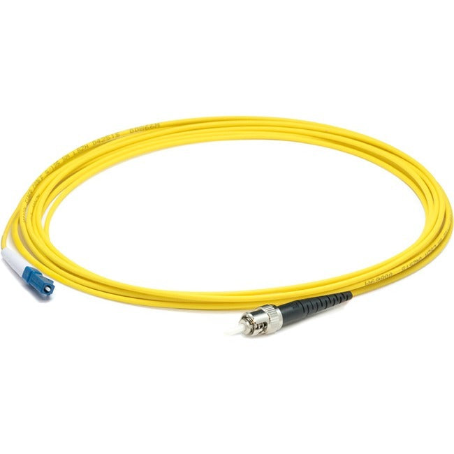 AddOn 11m LC (Male) to ST (Male) Straight Yellow OS2 Simplex Plenum Fiber Patch Cable ADD-ST-LC-11MS9SMFP