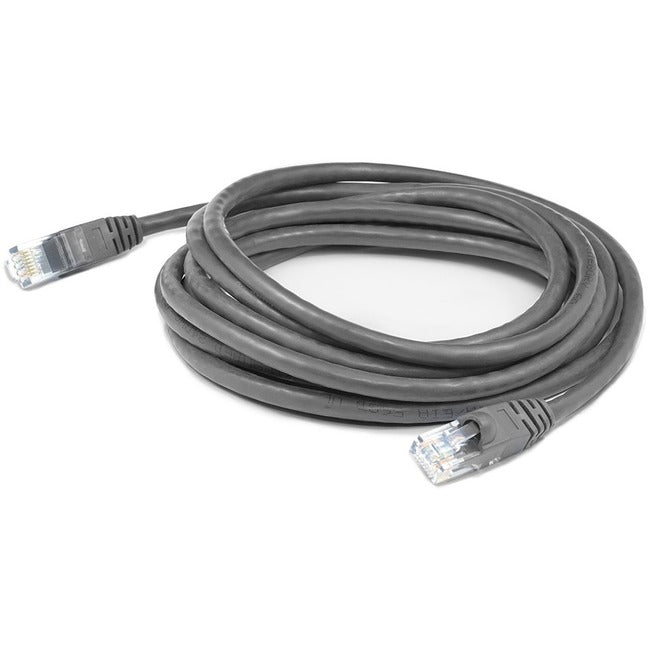 AddOn 14ft Gray CAT 6 Shielded PVC Ethernet Cable Snagless Bubble Boot RJ-45 M/M ADD-14FCAT6S-GY