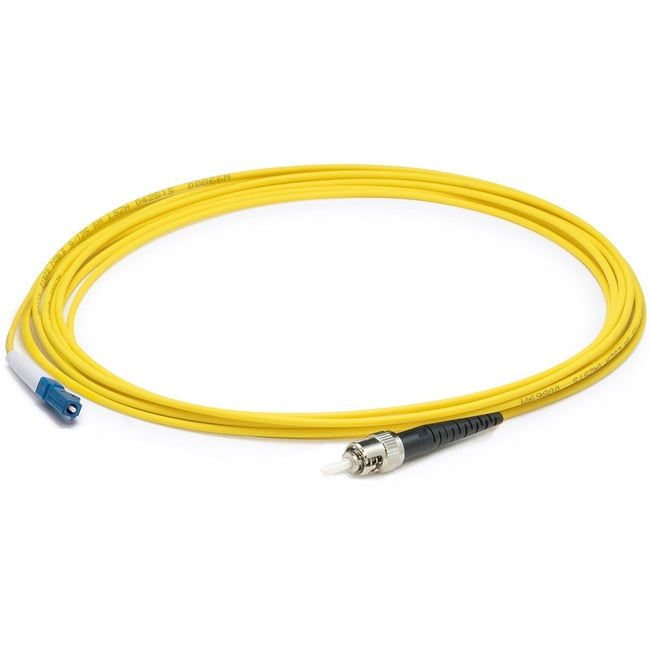 AddOn 15m LC (Male) to ST (Male) Yellow OS2 Simplex Fiber OFNR (Riser-Rated) Patch Cable ADD-ST-LC-15MS9SMF
