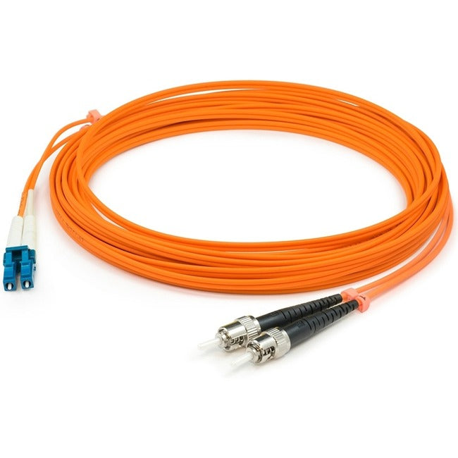 AddOn 25m LC (Male) to ST (Male) Orange OM1 Duplex Fiber OFNR (Riser-Rated) Patch Cable ADD-ST-LC-25M6MMF