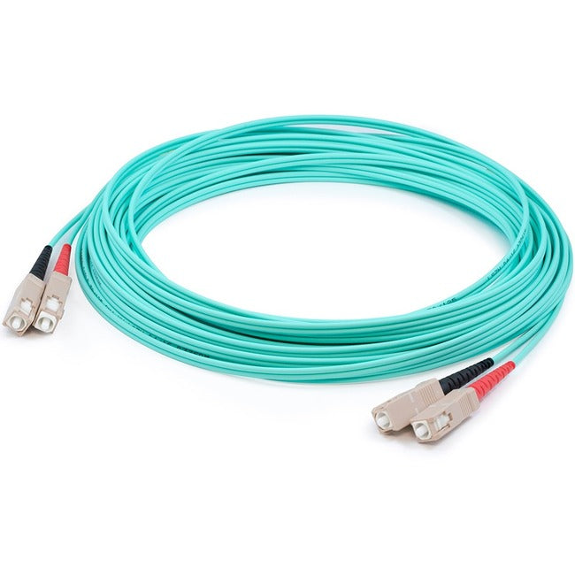 AddOn 25m SC (Male) to SC (Male) Aqua OM3 Duplex Fiber OFNR (Riser-Rated) Patch Cable ADD-SC-SC-25M5OM3