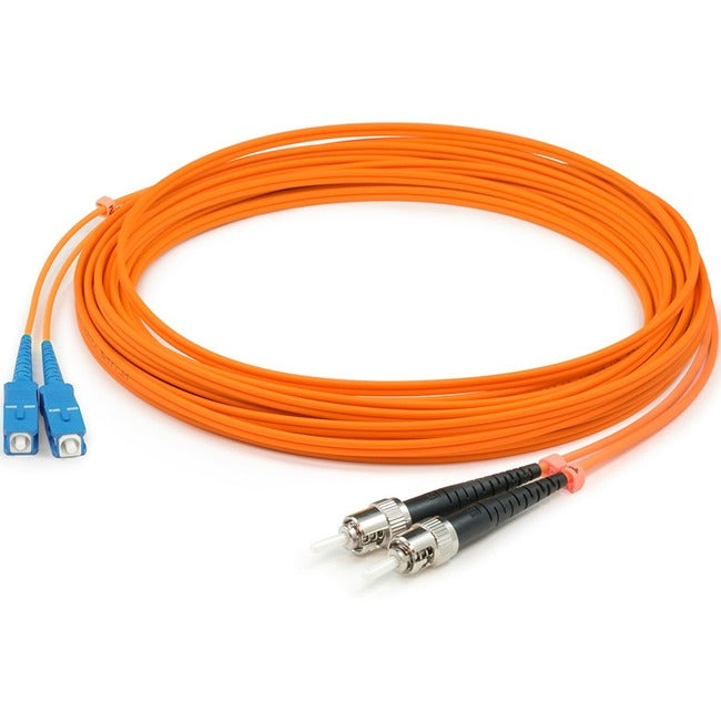 AddOn 25m SC (Male) to ST (Male) Orange OM1 Duplex Fiber OFNR (Riser-Rated) Patch Cable ADD-ST-SC-25M6MMF
