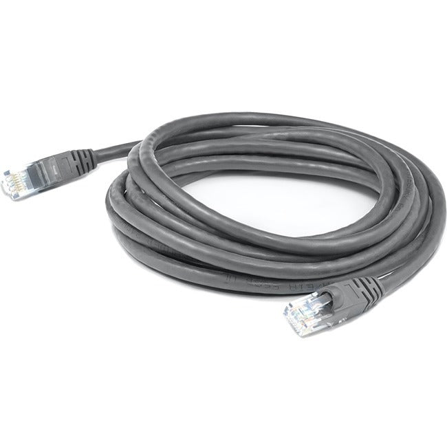 AddOn 2ft Gray CAT 6A PVC Ethernet Cable Snagless Bubble Boot RJ-45 M/M ADD-2FCAT6A-GY