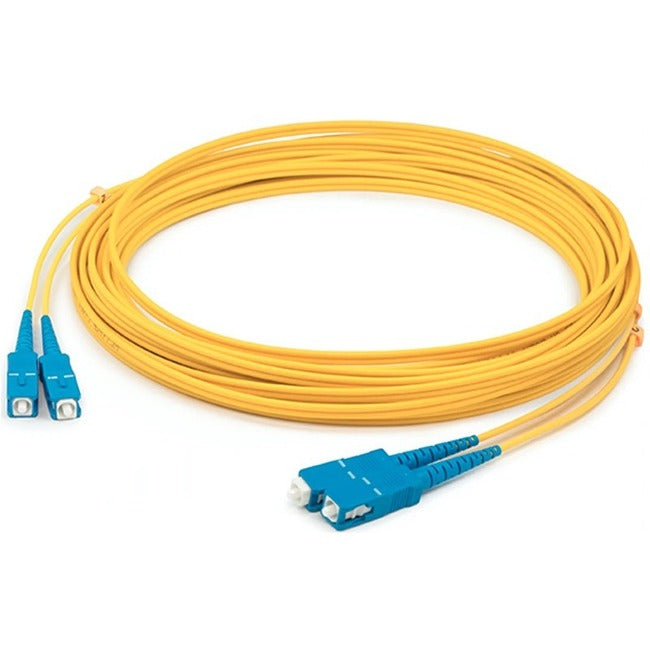 AddOn 31m SC (Male) to SC (Male) Straight Yellow OS2 Duplex LSZH Fiber Patch Cable ADD-SC-SC-31M9SMFLZ