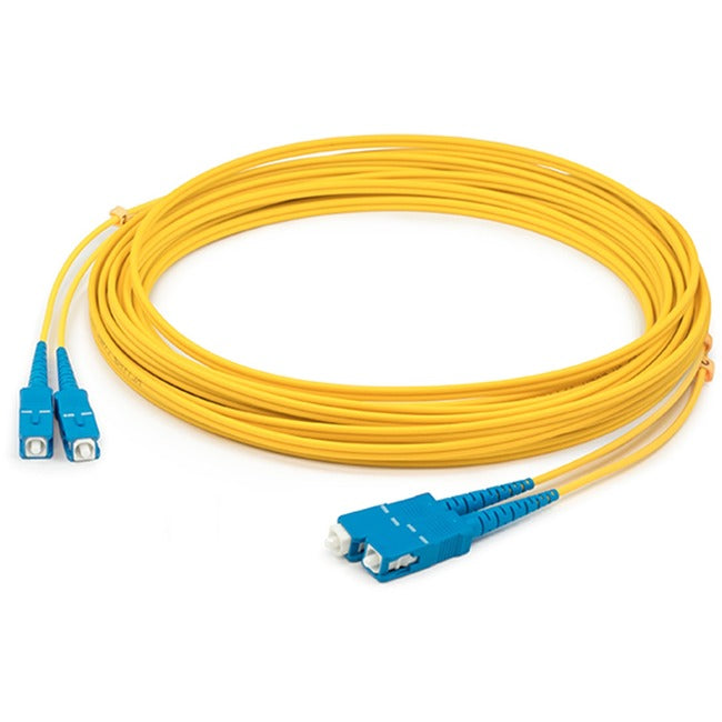 AddOn 31m SC (Male) to SC (Male) Straight Yellow OS2 Duplex Plenum Fiber Patch Cable ADD-SC-SC-31M9SMFP