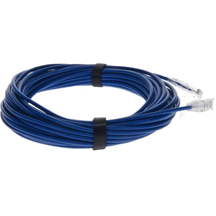 AddOn 35ft Blue CAT 6 Slim PVC Ethernet Cable Snagless Clear-Claw TAA RJ-45 M/M ADD-35FSLCAT6-BE-TAA