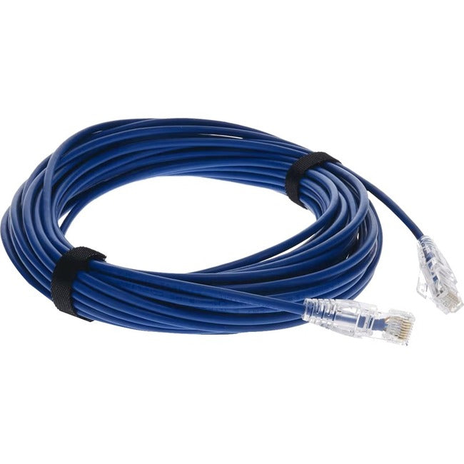 AddOn 35ft Blue CAT 6 Slim PVC Ethernet Cable Snagless Clear-Claw TAA RJ-45 M/M ADD-35FSLCAT6-BE-TAA