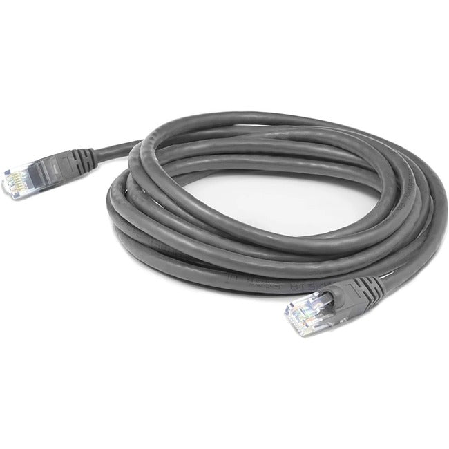 AddOn 35ft Gray CAT 6 Shielded PVC Ethernet Cable Snagless Bubble Boot RJ-45 M/M ADD-35FCAT6S-GY