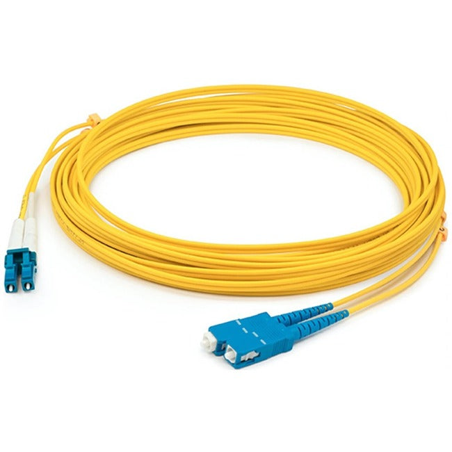 AddOn 37m LC (Male) to SC (Male) Straight Yellow OS2 Duplex Plenum Fiber Patch Cable ADD-SC-LC-37M9SMFP