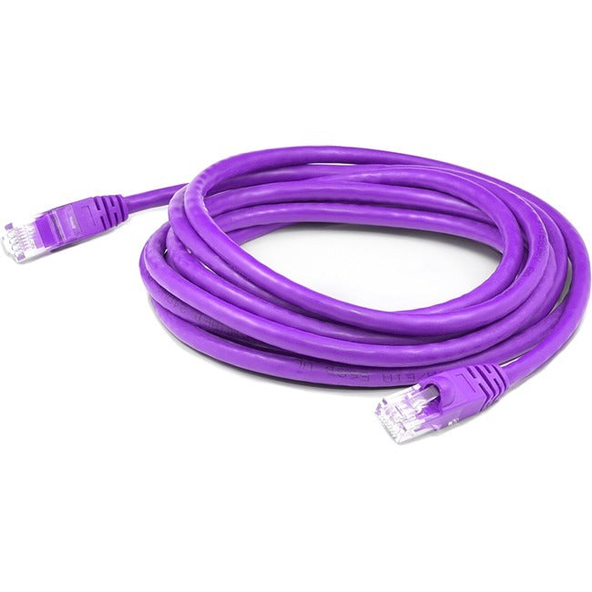 AddOn 3ft Purple CAT 6 Slim PVC Ethernet Cable Snagless Clear-Claw RJ-45 M/M ADD-3FSLCAT6-PE