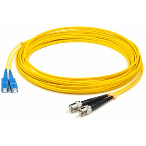 Addon 3M Asc (Male) To St (Male) Yellow Os2 Simplex Fiber Ofnr (Riser-Rated) Patch Cable