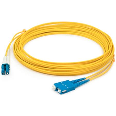 AddOn 45m SC (Male) to LC (Male) Yellow OS2 Duplex Fiber OFNR (Riser-Rated) Patch Cable ADD-SC-LC-45M9SMF