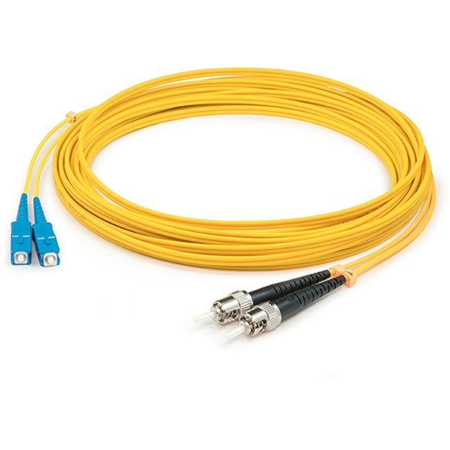 AddOn 47m SC (Male) to ST (Male) Straight Yellow OS2 Duplex Plenum Fiber Patch Cable ADD-ST-SC-47M9SMFP
