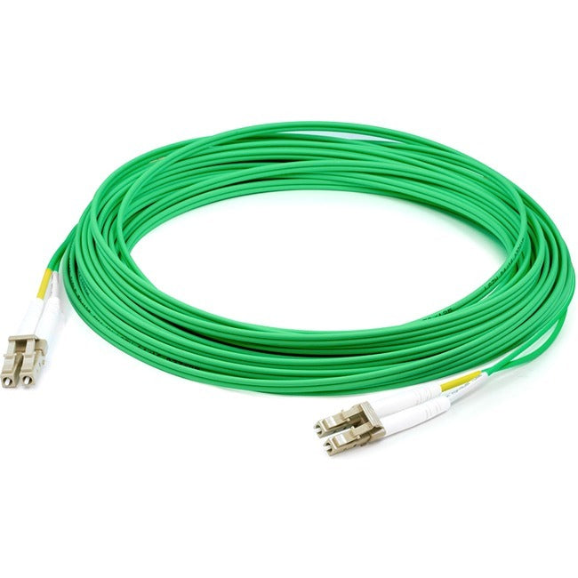 AddOn 4m LC (Male) to LC (Male) Green OM4 Duplex Fiber OFNR (Riser-Rated) Patch Cable ADD-LC-LC-4M5OM4-GN