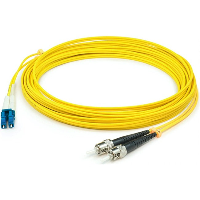 AddOn 59m LC (Male) to ST (Male) Straight Yellow OS2 Duplex LSZH Fiber Patch Cable ADD-ST-LC-59M9SMFLZ