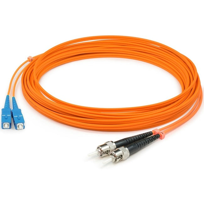 AddOn 5m SC (Male) to ST (Male) Orange OM1 Duplex Fiber OFNR (Riser-Rated) Patch Cable ADD-ST-SC-5M6MMF