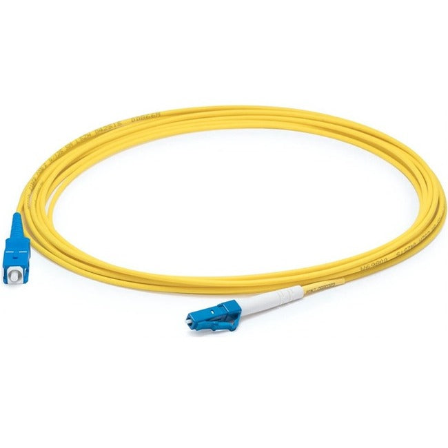 AddOn 63m LC (Male) to SC (Male) Straight Yellow OS2 Simplex Plenum Fiber Patch Cable ADD-SC-LC-63MS9SMFP