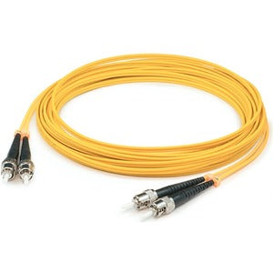 AddOn 64m ST (Male) to ST (Male) Straight Yellow OS2 Duplex LSZH Fiber Patch Cable ADD-ST-ST-64M9SMFLZ