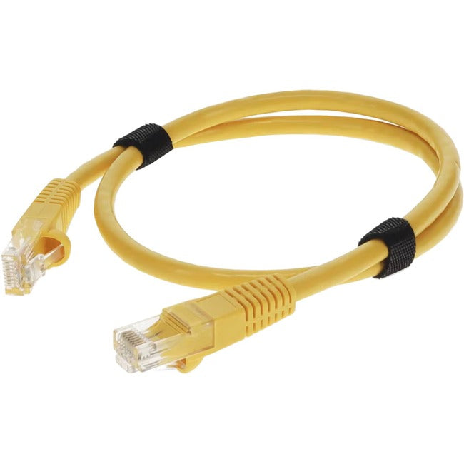 AddOn 6ft Yellow CAT 6A PVC Ethernet Cable Snagless Bubble Boot RJ-45 M/M ADD-6FCAT6A-YW