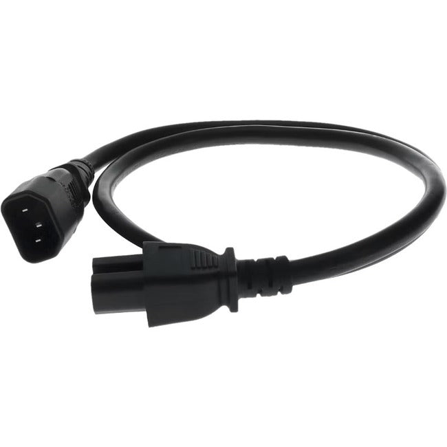 AddOn 7ft C14 Male to C15 Female 14AWG 100-250V at 15A Black Power Cable ADD-C142C1514AWG7FT