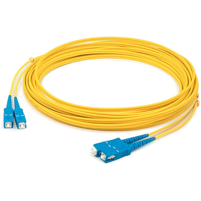 AddOn 81m SC (Male) to SC (Male) Straight Yellow OS2 Duplex Plenum Fiber Patch Cable ADD-SC-SC-81M9SMFP