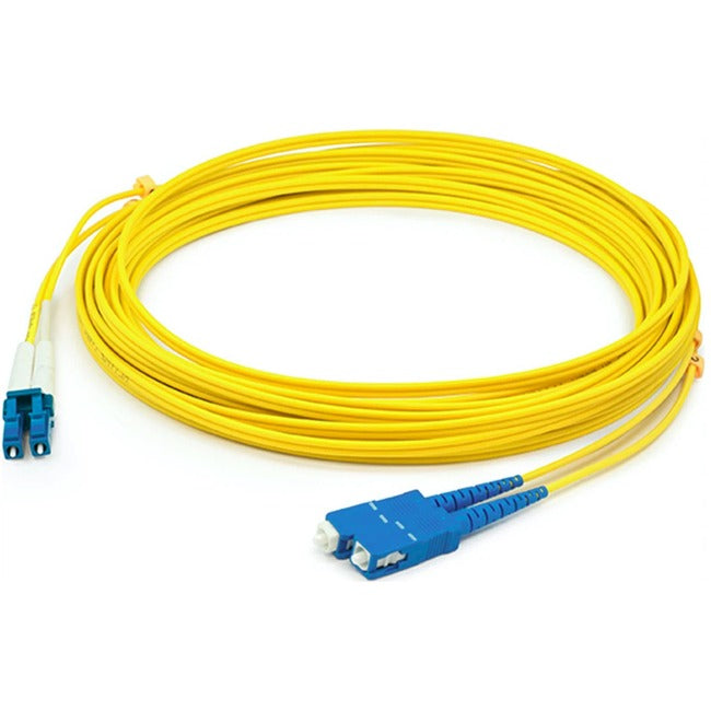 AddOn 92m LC (Male) to SC (Male) Straight Yellow OS2 Duplex LSZH Fiber Patch Cable ADD-SC-LC-92M9SMFLZ