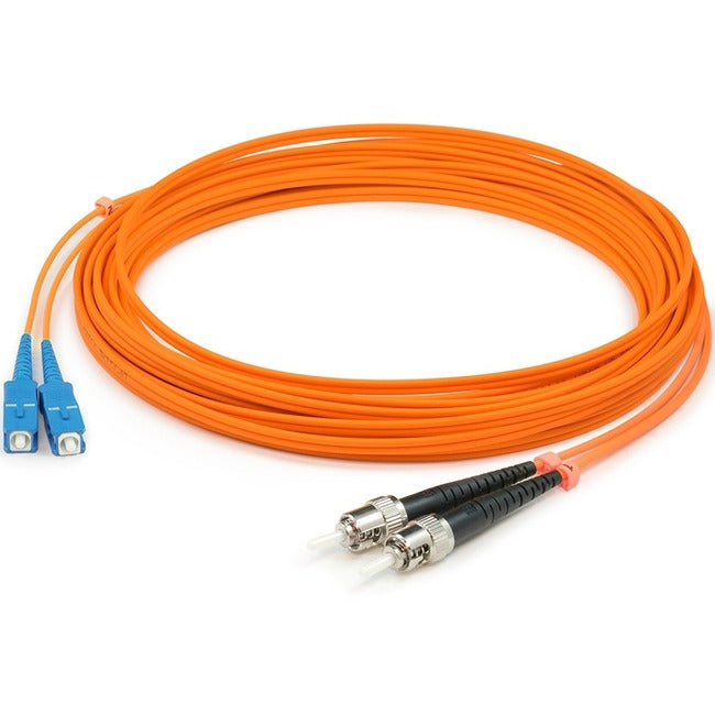 AddOn 9m SC (Male) to ST (Male) Orange OM1 Duplex Fiber OFNR (Riser-Rated) Patch Cable ADD-ST-SC-9M6MMF