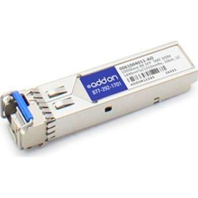 AddOn ADVA 61004011 Compatible TAA Compliant 1000Base-BX SFP Transceiver (SMF, 1490nmTx/1310nmRx, 10km, LC, DOM, Rugged) 0061004011-AO