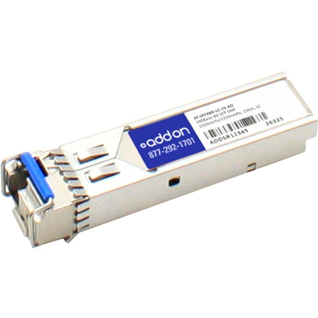 Addon Allied Telesis At-Spfxbd-Lc-15 Compatible Taa Compliant 100Base-Bx Sfp Transceiver (Smf, 1550Nmtx/1310Nmrx, 15Km, Lc)