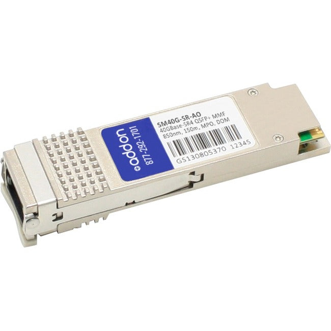 AddOn Chelsio SM40G-SR Compatible TAA Compliant 40GBase-SR4 QSFP+ Transceiver (MMF, 850nm, 150m, MPO, DOM) SM40G-SR-AO